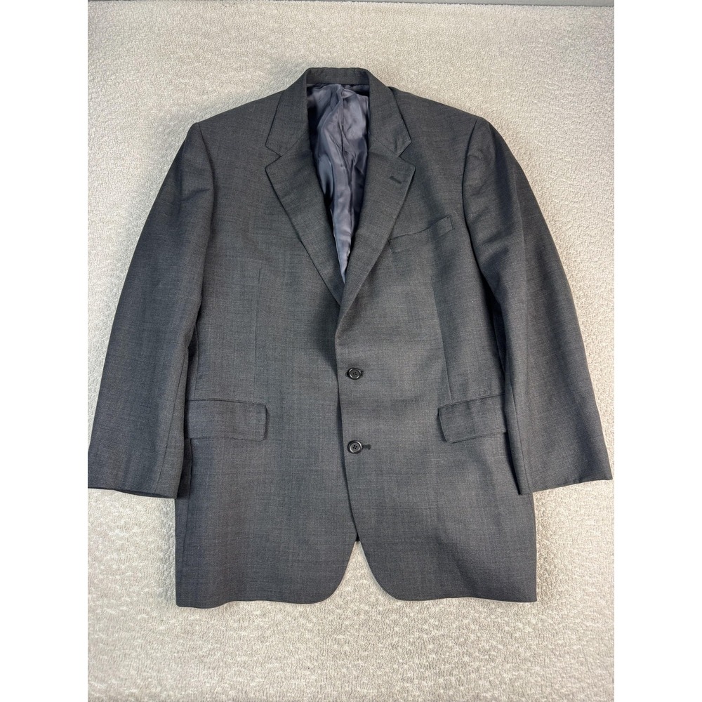 Brooks Brothers Blazer Mens 45 Long‎ Gray 100% Worsted Wool Brooksease Jacket